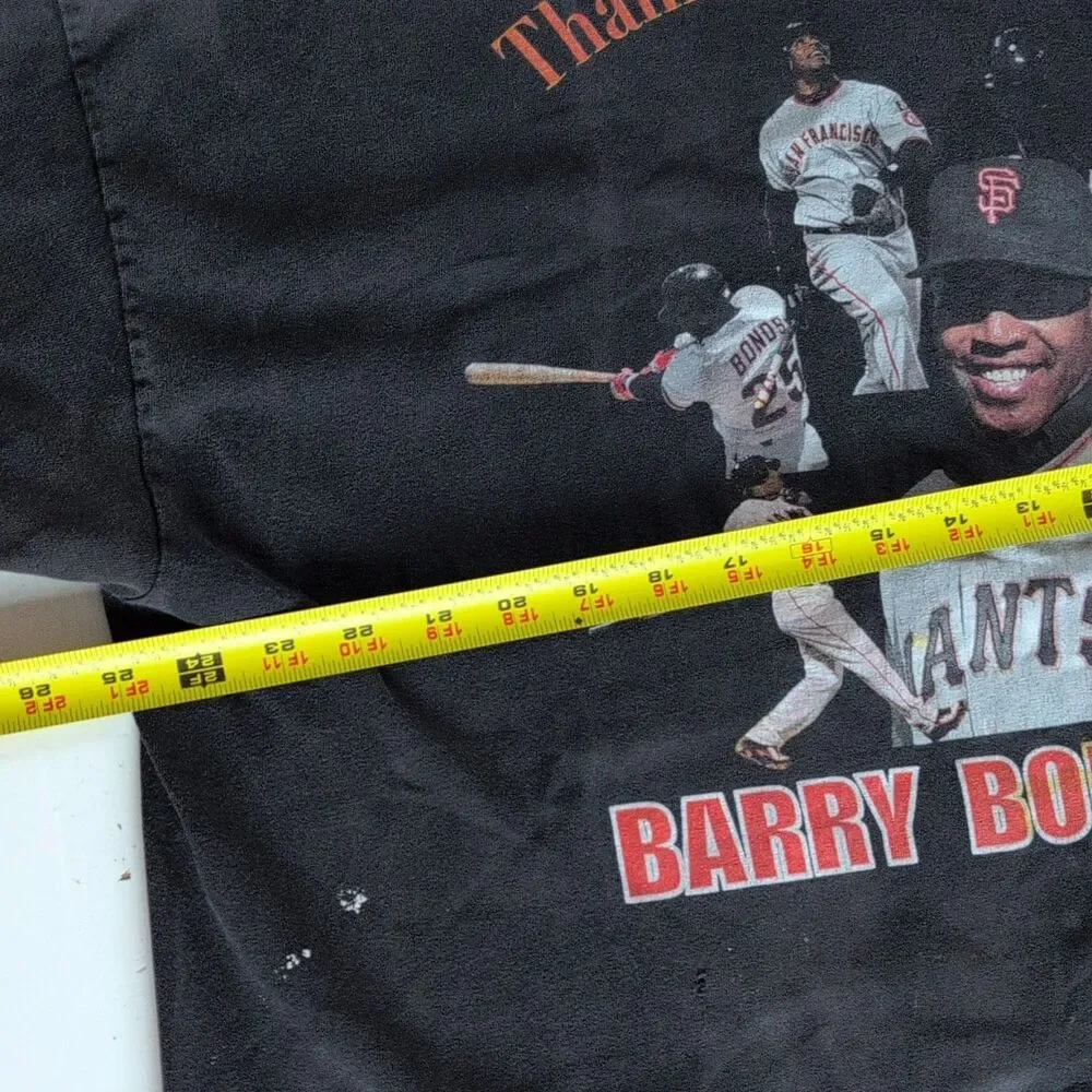 VTG Barry Bonds #25 SF Giants T Shirt Thanks For The Memories Mens 2XL